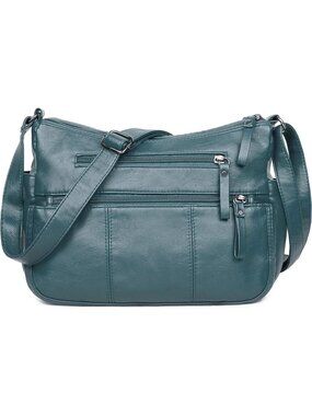 Women's Blue (11.8") Soft PU Leather Shoulder Bag Crossbody Purse Pocketbooks